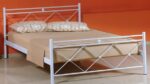 Διπλό Μεταλλικό Κρεβάτι Χιαστί 198 x 148cm