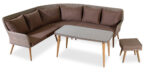 TULIP Γωνιακό Καθιστικό Σέτ Rattan 3 Τεμαχίων ,Με Αλουμίνιο Σκελετό