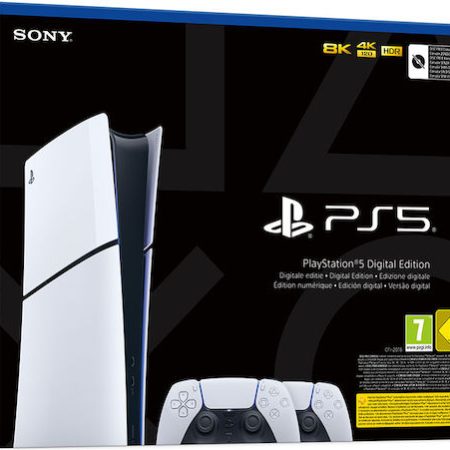 Sony PlayStation 5 Slim Digital με 2o DualSense (Official Bundle) 825GB