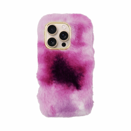 Vivid Fluffy Plush Case Apple iPhone 16 Pro Pink