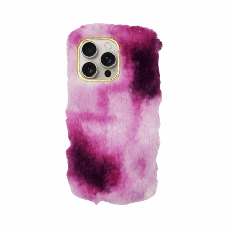 Vivid Fluffy Plush Case Apple iPhone 16 Pro Max Pink