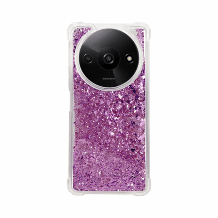 Vivid Liquid Glitter Case Redmi A3 Purple