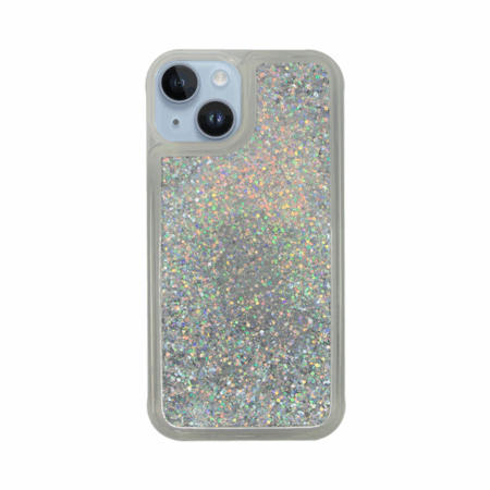 Vivid Liquid Glitter Case Apple iPhone 14 Silver