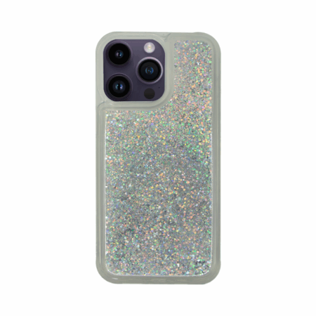 Vivid Liquid Glitter Case Apple iPhone 14 Pro Silver
