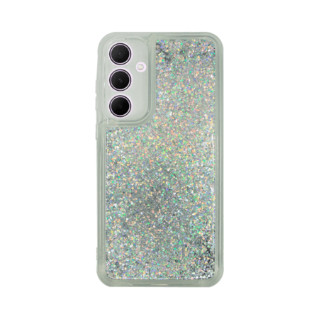 Vivid Liquid Glitter Case Samsung Galaxy A35 5G Silver