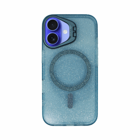 Vivid Magsafe Glitter Protective Case Apple iPhone 16 Blue