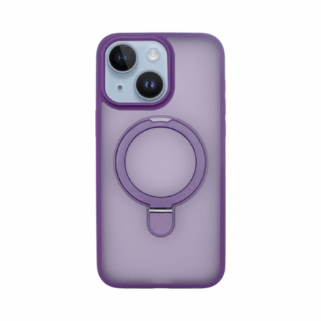 Vivid Magsafe Ring Stand PC Case Apple iPhone 15 Plus Purple