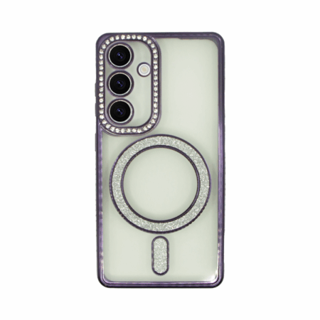 Vivid Magsafe Strass and Glitter Case Samsung Galaxy S24 Purple