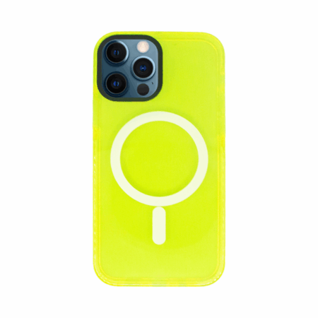 Vivid Magsafe Silicone Case Apple iPhone 12/12 Pro Yellow