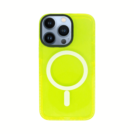Vivid Magsafe Silicone Case Apple iPhone 13 Pro Yellow