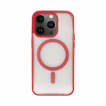 Vivid Magsafe Silicone Case Apple iPhone 13 Pro Transparent/Red