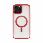 Vivid Magsafe Silicone Case Apple iPhone 15 Pro Max Transparent/Red