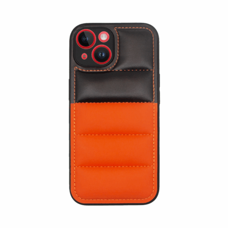 Vivid Puffer Back Cover Apple iPhone 15 Orange/Black