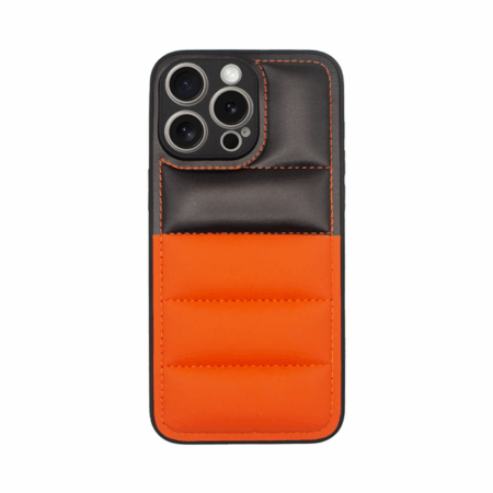 Vivid Puffer Back Cover Apple iPhone 15 Pro Orange/Black