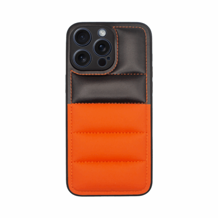 Vivid Puffer Back Cover Apple iPhone 15 Pro Max Orange/Black