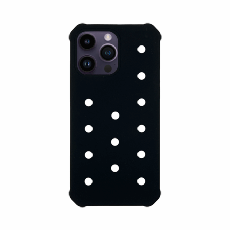 Vivid Silicone Pins Case Apple iPhone 15 Pro Black