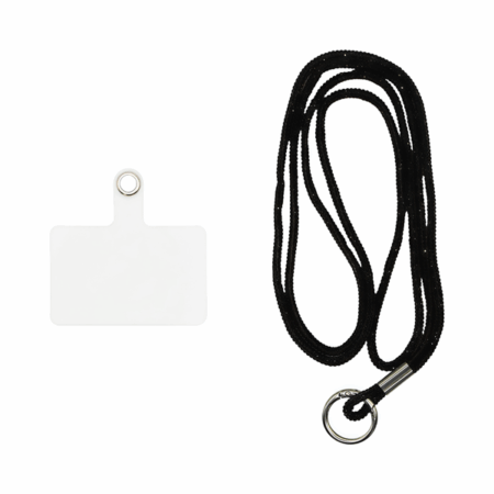 Vivid Lanyard Rhinestone Neck Strap Black