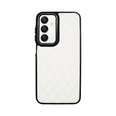 Vivid Diamond Shape PU Leather Case Samsung Galaxy A25 5G White
