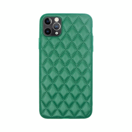 Vivid Diamond Shape PU Leather Case Apple iPhone 11 Pro Max Green