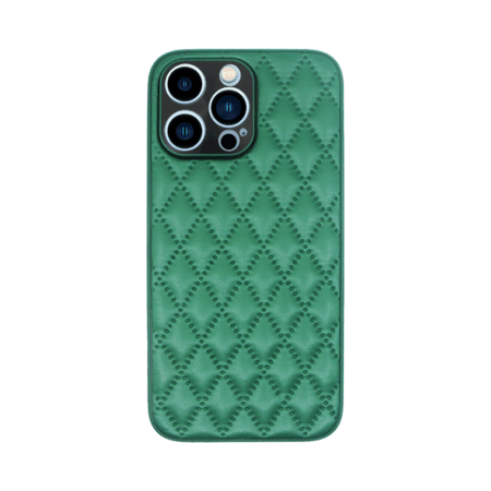 Vivid Diamond Shape PU Leather Case Apple iPhone 13 Pro Max Green