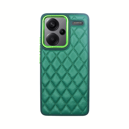 Vivid Diamond Shape PU Leather Case Redmi Note 13 Pro+ 5G Green
