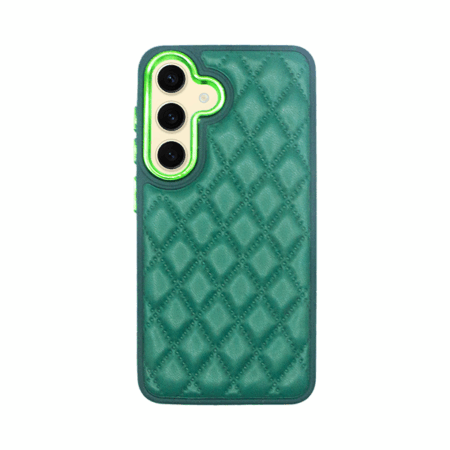 Vivid Diamond Shape PU Leather Case Samsung Galaxy S24 Green