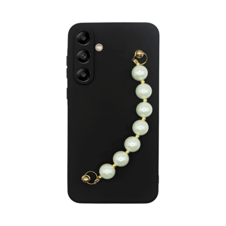 Vivid Silicone Case Pearl Chain Samsung Galaxy A04s Black