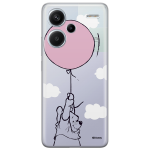 Disney Case Redmi Note 13 Pro+ 5G Winnie the Pooh Partial Print Balloon Transparent