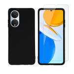 Vivid Set Silicone Matte Case + Tempered Glass Honor X7 4G Black