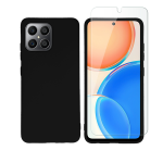 Vivid Set Silicone Matte Case + Tempered Glass Honor X8 4G Black