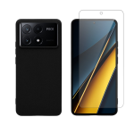 Vivid Set Matte Case Black + Tempered Glass Xiaomi Poco X6 Pro 5G