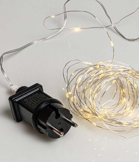 100Led Λαμπάκια Copper Θερμού Φωτισμού Με Μετασχηματιστή ip44, (10cm Απόσταση) 10 Μέτρα (Kelvin: 2.500 - 3.000)