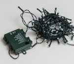 100 Led Λαμπάκια Μπαταρίας Με Πρόγραμμα Και Χρονοδιακόπτη Πράσινο Καλώδιο/ Λευκό Λαμπάκι, Απόστασης (7,5cm Απόσταση) 7,5 Μέτρων (Kelvin: 6.000 - 10.000)