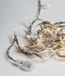 300Led Επεκτεινόμενα Λαμπάκια Με Διάφανο Καλώδιο/Θερμό Λαμπάκι (5cm Απόσταση) 15 Μέτρα , Με Μετασχηματιστή , (Kelvin: 2.500 - 3.000)