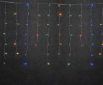 100Led Ασύμμετρη Κουρτίνα Με Επέκταση Και Μετασχηματιστή ip44 200 x 70(h)cm,Διάφανο Καλώδιο/Πολύχρωμο Λαμπάκι