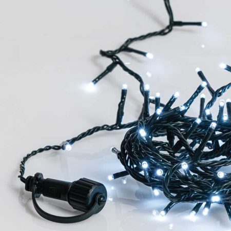 500Led Λαμπάκια Με Πρόγραμμα,Επέκταση Και Μετασχηματιστή Ip44 ,Πράσινο Καλώδιο/Λευκό Λαμπάκι (5cm Απόσταση) 25 Μέτρα (Kelvin: 6.000 - 10.000) Με Καρούλι Αποθήκευσης