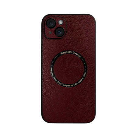 Vivid Magsafe Leather Case Apple iPhone 15 Plus Purple