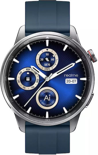 Realme Watch S2 46mm με Παλμογράφο (Ocean Silver)