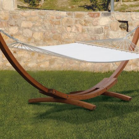 Ξύλινη Αιώρα Με Πανί 410 x 119 x 125(h)cm