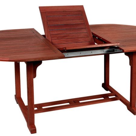 Οβάλ Επεκτεινόμενο τραπέζι Red Shorea ,140 + 40 = 180 x 80 x 75(H)cm