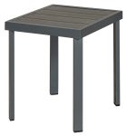 Τετράγωνο Βοηθητικό Τραπεζάκι Αλουμινίου Με Pollywood 44 x 40 x 45(H)cm