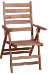 Ξύλινη Ψηλόπλατη Πτυσσόμενη Πολυθρόνα 4 Θέσεων ,Οξυά