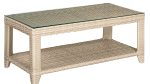 Rattan Βοηθητικό Τραπεζάκι (Coffee Table) Με Σκελετό Αλουμινίου 100 x 50 x 42(h)cm