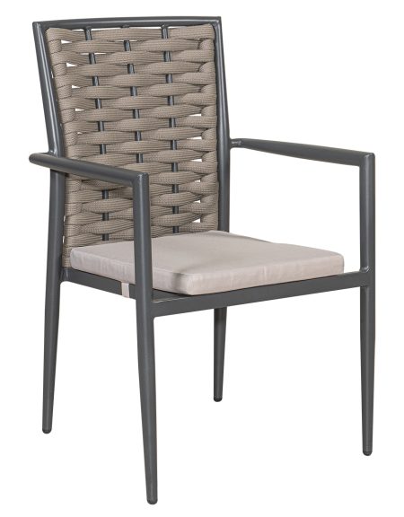 Στοιβαζόμενη Πολυθρόνα Αλουμινίου Με Σχοινί Απο Καουτσούκ 5cm