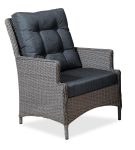 HAMBURG Πολυθρόνα Rattan Με Σκελετό Αλουμινίου Και Αδιαβροχοποιημένα Μαξιλάρια