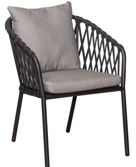 VICTORIAN Πολυθρόνα Αλουμινίου Με Textline Rope Και Μαξιλάρι