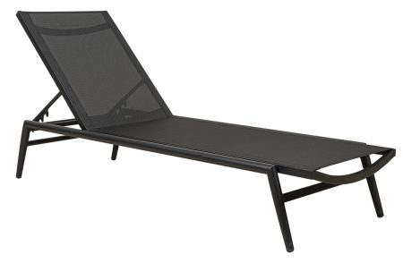 Ανακλινόμενη Ξαπλώστρα 5 Θέσεων Με Γκρί Διάτρητο Ύφασμα , Σκελετό Αλουμινίου