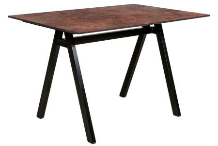 Παραλληλόγραμμο Τραπέζι Αλουμινίου Με Επιφάνεια Compact Hpl Σκουριά 140 x 80 x 75(h)cm