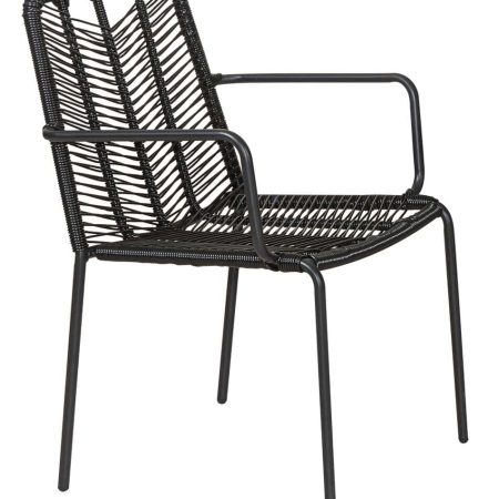 KARDITSA Μεταλλική Στοιβαζόμενη Πολυθρόνα Με Rattan