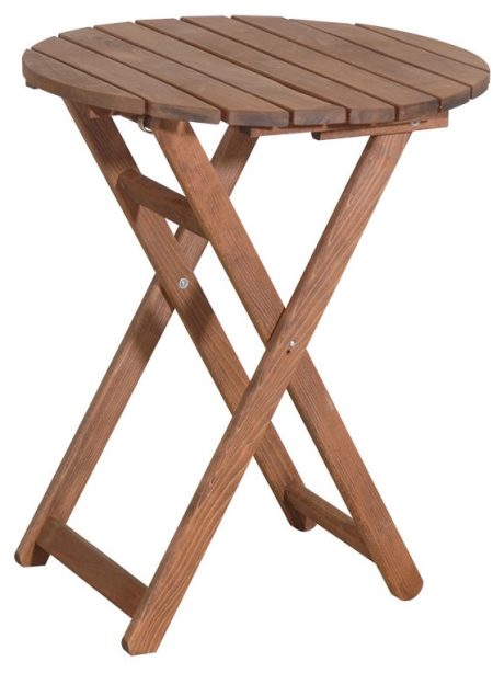 Ξύλινο Στρογγυλό Πτυσσόμενο Τραπέζι Οξυά 70 x 72(h)cm